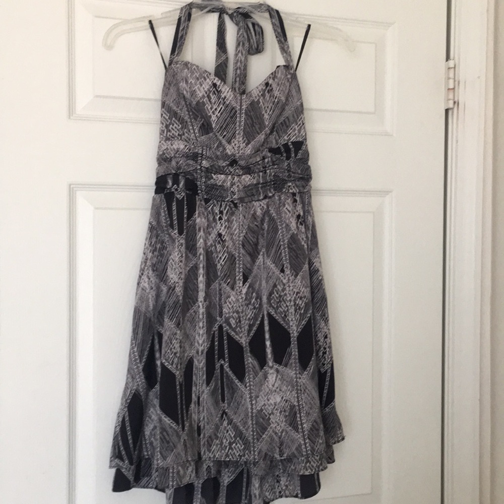 Black and white Guess halter dress